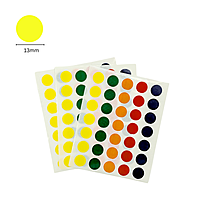 Pack of 105 Assorted 5 Colours 13mm Round Sticky Dots