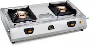 V GUARD SS STEEL STOVE 2 BURNER