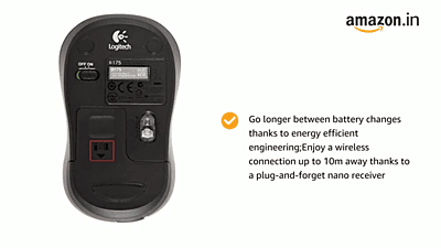 Open Box Logitech B175/ Optical Tracking, Ambidextrous Wireless Optical Mouse Open Box Logitech B175/ Optical Tracking, Ambidextrous Wireless Optical Mouse