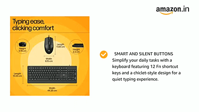 Open Box HP 150 Wired Mouse and Keyboard Wired USB Multi-device Keyboard- Combo