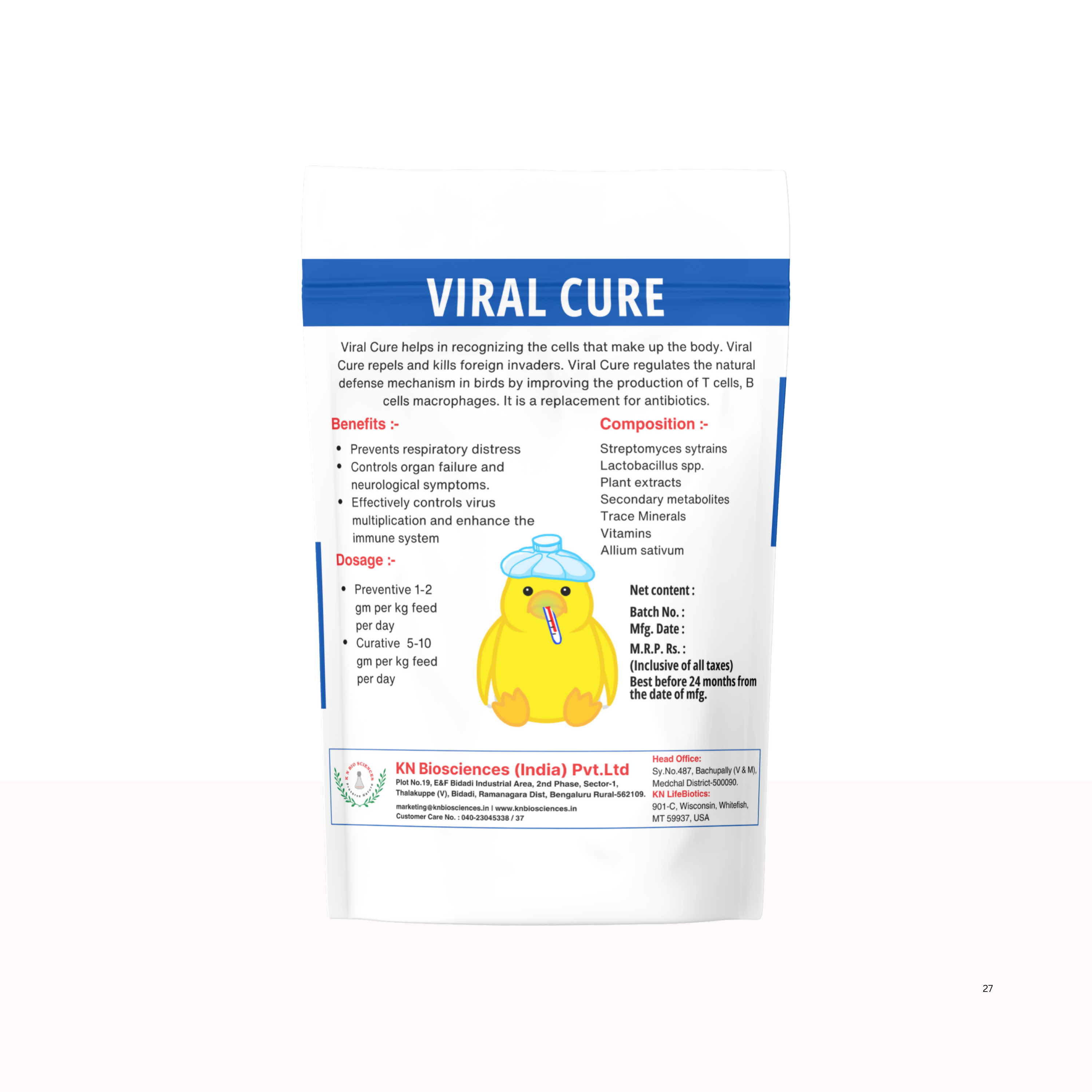 VIRAL CURE - Natural Antibiotic Replacement for Poultry Immune Support