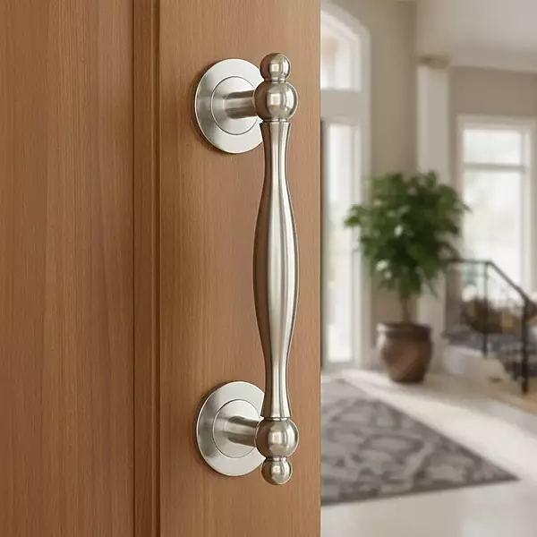 (4501) Palam Door Pull Handle Zinc 1003 CP 8"