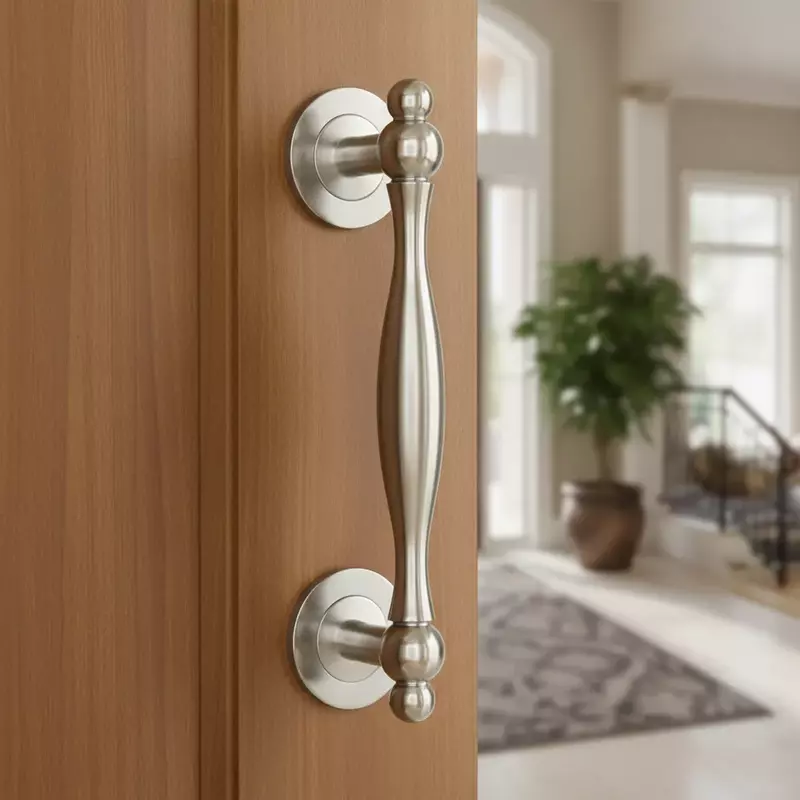 (4501) Palam Door Pull Handle Zinc 1003 CP 8"