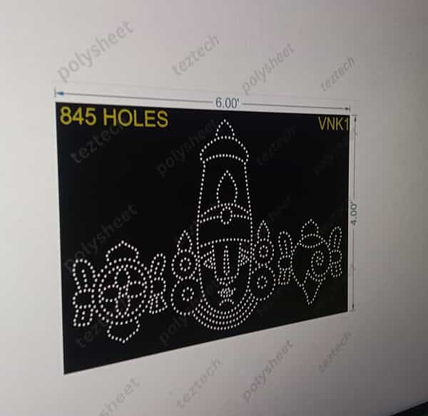 VNK1 VENKATESWARA 4X6 FEET 845 HOLES