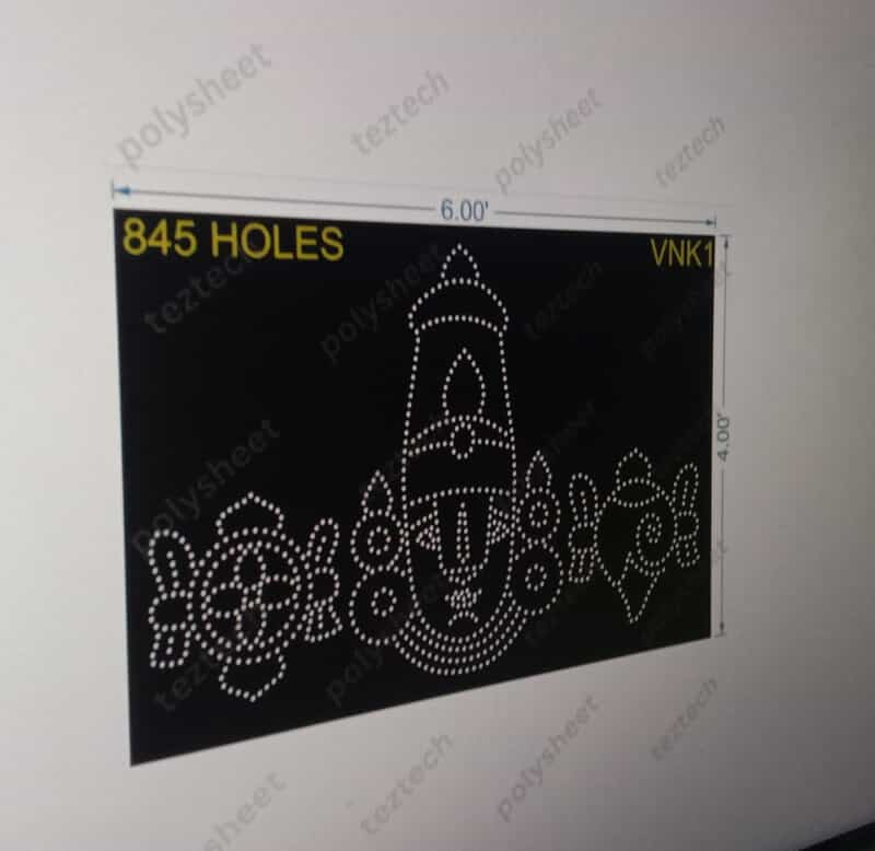 VNK1 VENKATESWARA 4X6 FEET 845 HOLES