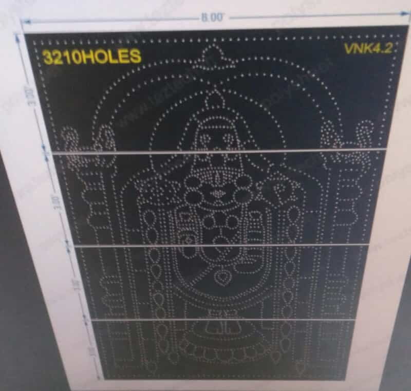 VNK4.2 VENKATESWARA 12X8 FEET 3210 HOLES 4 PARTS