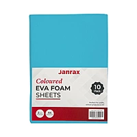 Pack of 10 A4 Turquoise Coloured EVA Foam Sheets