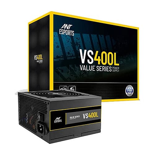 Ant Esports VS400L SMPS – 400W Power Supply  Value Series PSU  2 Year Warranty
