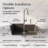 Quartz Edge Single Bowl Sink (Galaxy Stone)