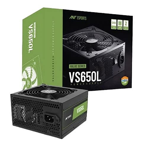 Ant Esports VS650L SMPS – 650W Power Supply  Value Series  Non-Modular PSU
