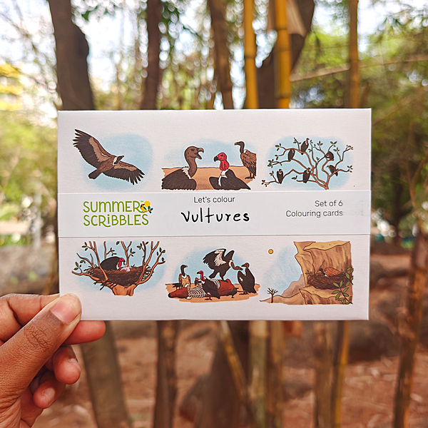 Vulture Colouring Cards set of 6