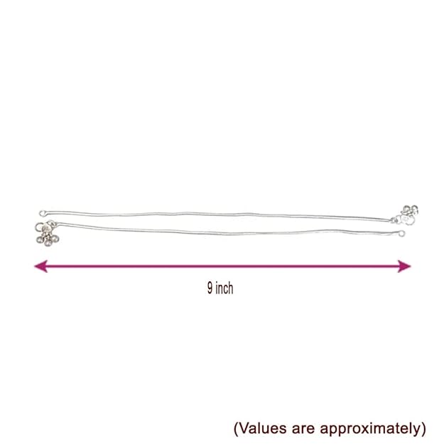 Sterling Silver plain design kolusu,Silver Anklets, Silver payal for women