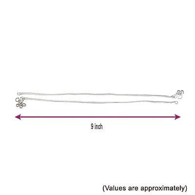 Sterling Silver plain design kolusu,Silver Anklets, Silver payal for women