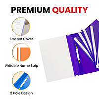 Pack of 120 Assorted Colour A4 Project Folders by Janrax