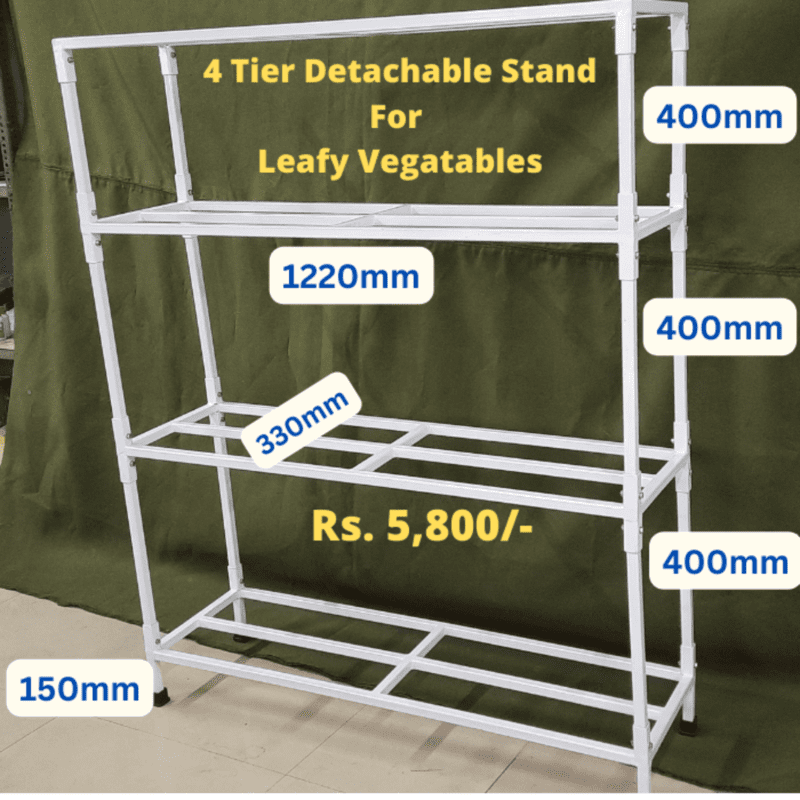 vertical 4 shelf stand detachable for leafy vegetables growing