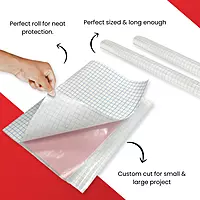 Janrax 33cm x 1m Clear Glossy CPP 0.06mm Thick Self-Adhesive Book Cover Roll