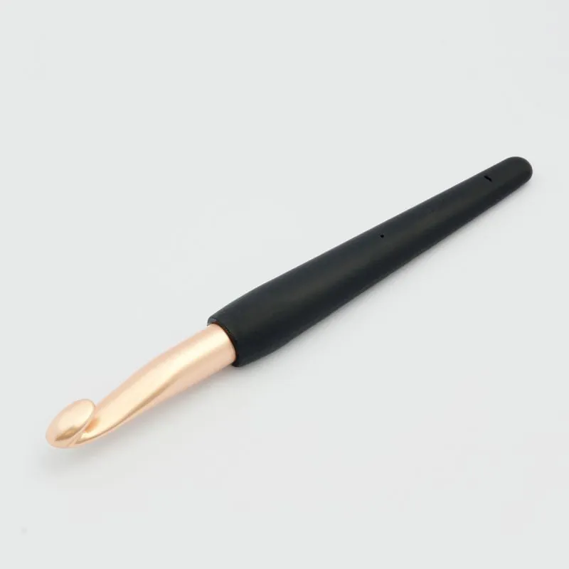 KnitPro Vybe Rose Gold Aluminum Crochet Hook with Color Handle KnitPro Vybe Rose Gold Aluminum Crochet Hook with Color Handle