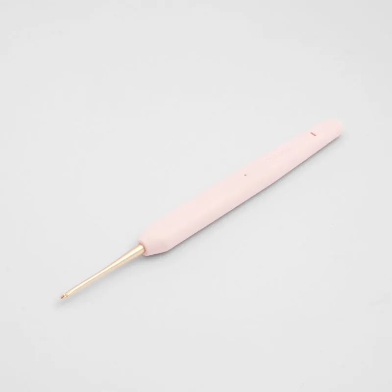 KnitPro Vybe Rose Gold Aluminum Crochet Hook with Color Handle KnitPro Vybe Rose Gold Aluminum Crochet Hook with Color Handle