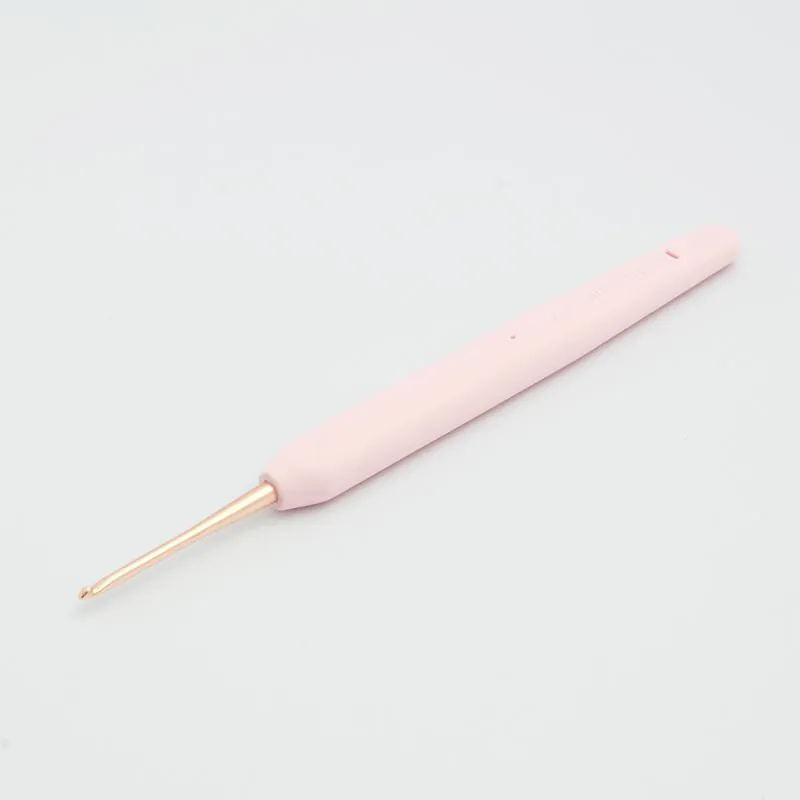 KnitPro Vybe Rose Gold Aluminum Crochet Hook with Color Handle KnitPro Vybe Rose Gold Aluminum Crochet Hook with Color Handle