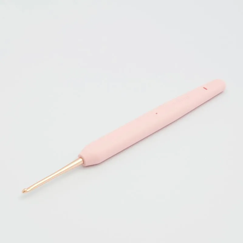 KnitPro Vybe Rose Gold Aluminum Crochet Hook with Color Handle KnitPro Vybe Rose Gold Aluminum Crochet Hook with Color Handle