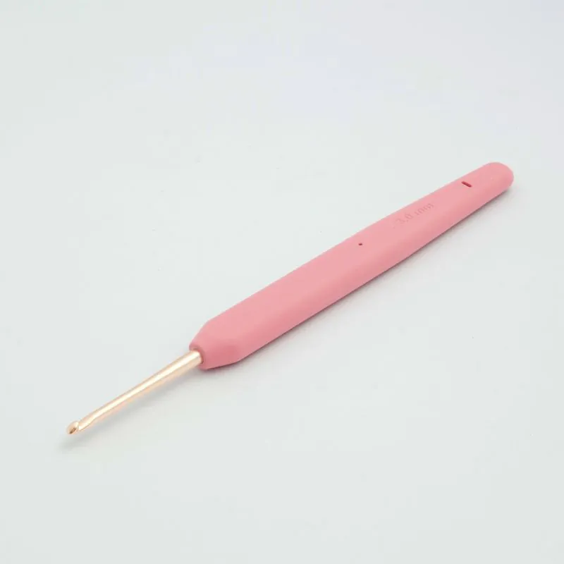 KnitPro Vybe Rose Gold Aluminum Crochet Hook with Color Handle KnitPro Vybe Rose Gold Aluminum Crochet Hook with Color Handle