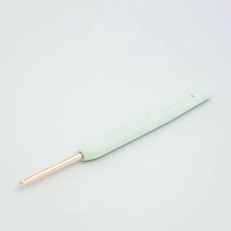 KnitPro Vybe Rose Gold Aluminum Crochet Hook with Color Handle KnitPro Vybe Rose Gold Aluminum Crochet Hook with Color Handle