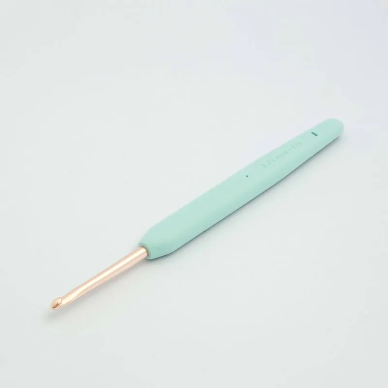 KnitPro Vybe Rose Gold Aluminum Crochet Hook with Color Handle KnitPro Vybe Rose Gold Aluminum Crochet Hook with Color Handle