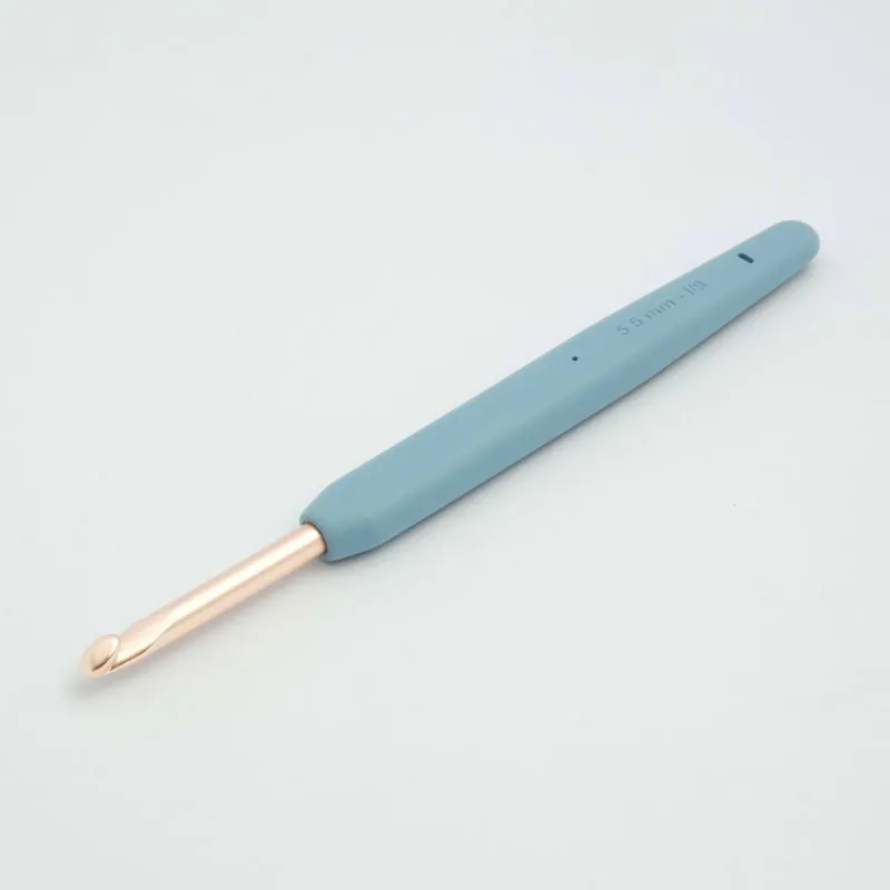 KnitPro Vybe Rose Gold Aluminum Crochet Hook with Color Handle KnitPro Vybe Rose Gold Aluminum Crochet Hook with Color Handle