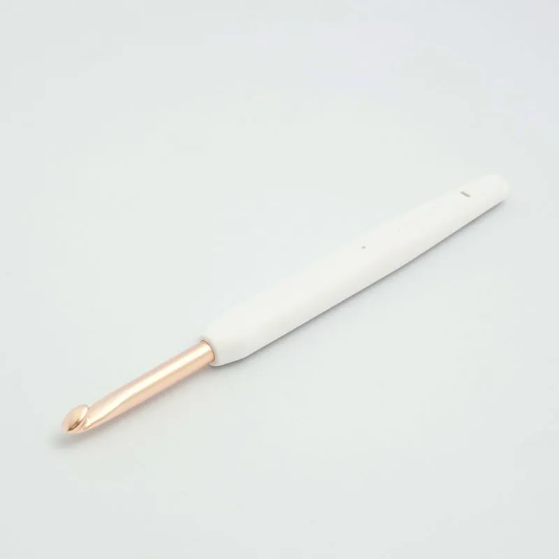 KnitPro Vybe Rose Gold Aluminum Crochet Hook with Color Handle KnitPro Vybe Rose Gold Aluminum Crochet Hook with Color Handle