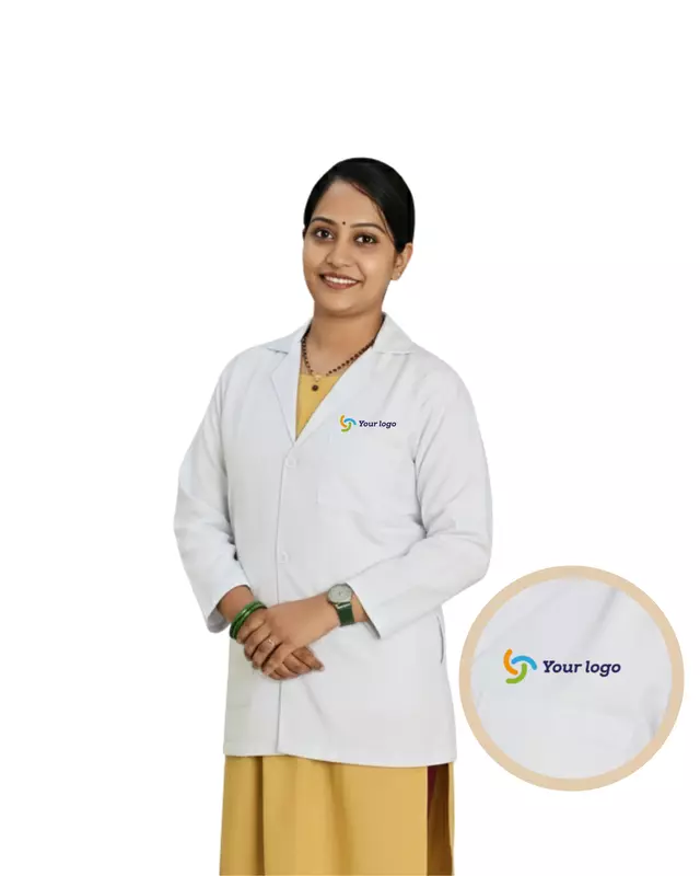 Unisex Regular Fit Full Sleeve Lab Coat Apron