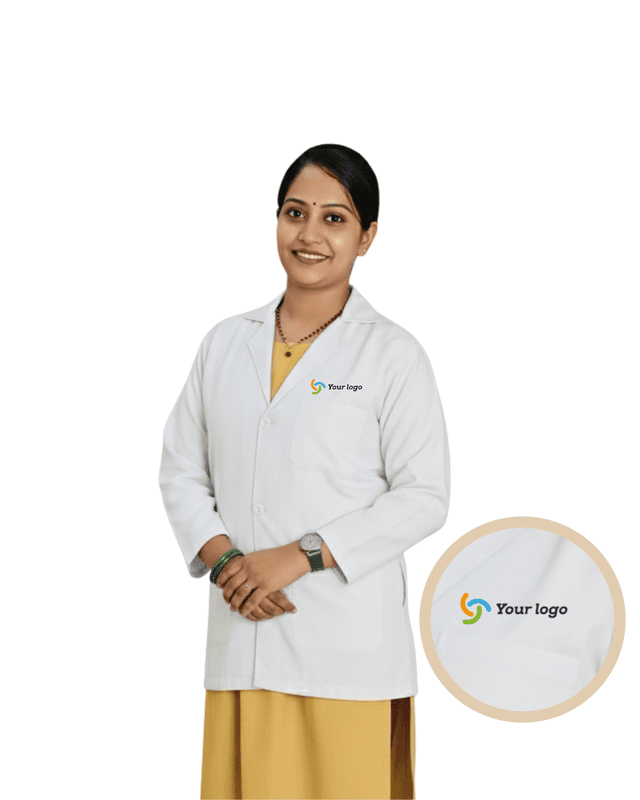 Unisex Regular Fit Full Sleeve Lab Coat Apron