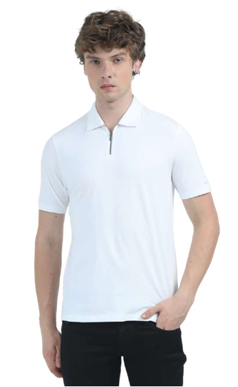 Rare Rabbit Vintage Zip Polo T-Shirt