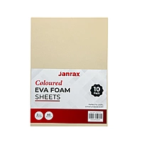 Pack of 10 A5 Ivory Coloured EVA Foam Sheets