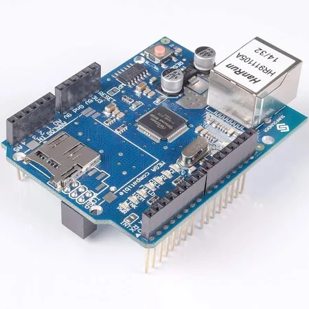 W5100 Ethernet shield for Arduino with RJ45 network port