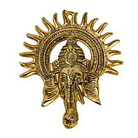Sun Ganesh Wall Hanging Gold