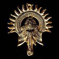 Sun Ganesh Wall Hanging Gold