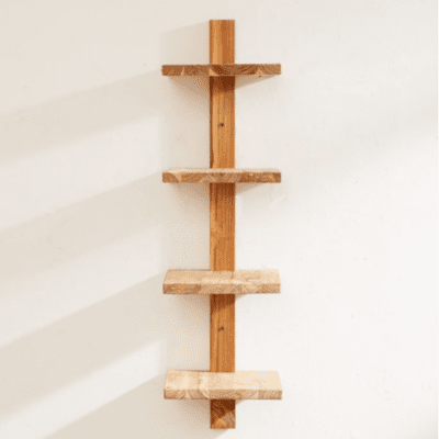 Woodenlia Column Wood Wall Shelf