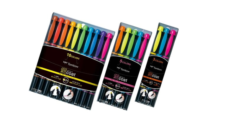TOMBOW MONO EDGE TWIN TIP HIGHLIGHTER, SET