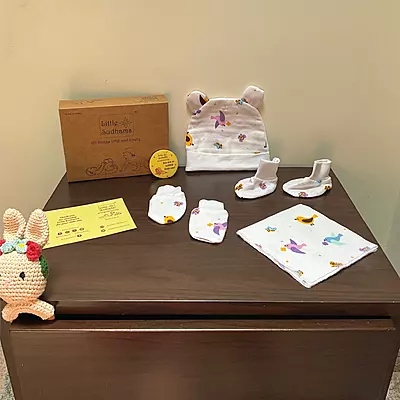 Muslin Cotton Newborn Baby Cap Set