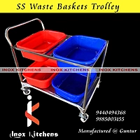 SS Waste Basket Trolley