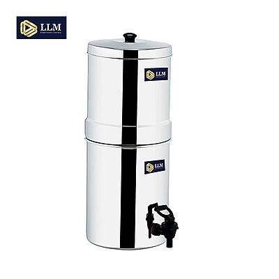 LLM Stainless Steel Water Filter| Double Container with Tap | Durable Rust-Free Water Purifier