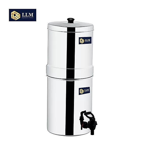 LLM Stainless Steel Water Filter| Double Container with Tap | Durable Rust-Free Water Purifier