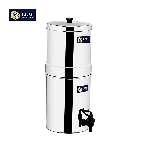 LLM Stainless Steel Water Filter| Double Container with Tap | Durable Rust-Free Water Purifier