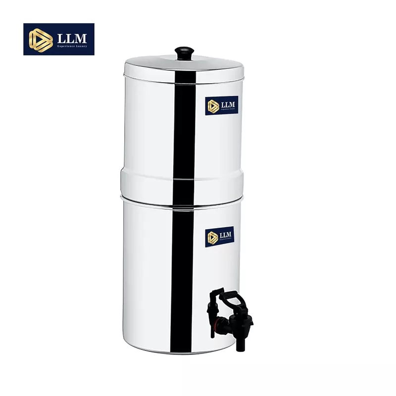 LLM Stainless Steel Water Filter| Double Container with Tap | Durable Rust-Free Water Purifier