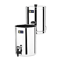 LLM Stainless Steel Water Filter| Double Container with Tap | Durable Rust-Free Water Purifier