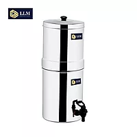 LLM Stainless Steel Water Filter| Double Container with Tap | Durable Rust-Free Water Purifier