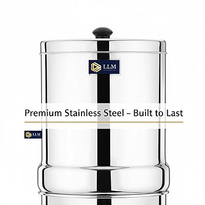 LLM Stainless Steel Water Filter| Double Container with Tap | Durable Rust-Free Water Purifier