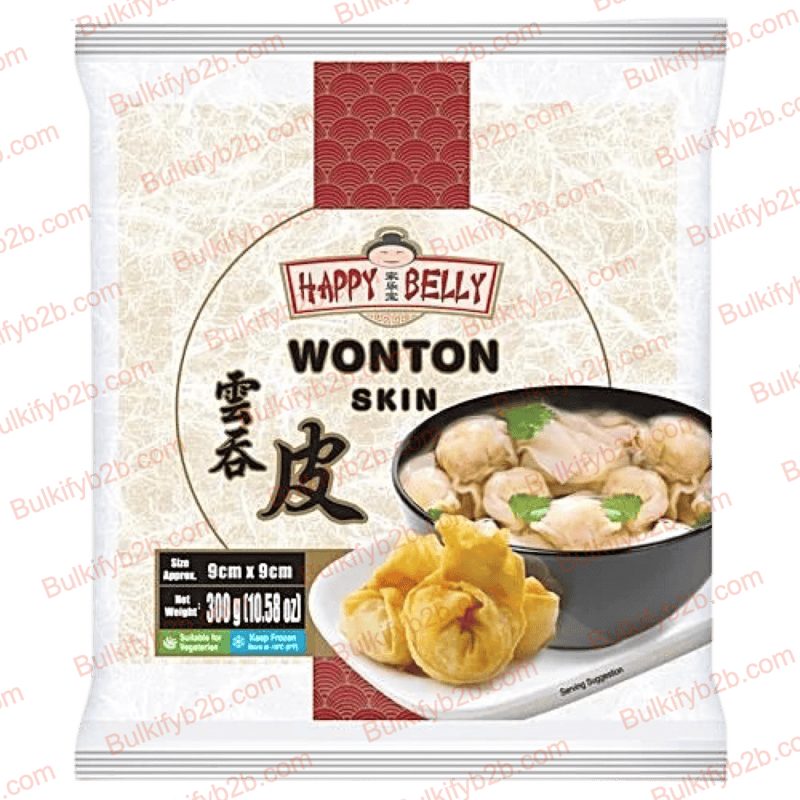 Happy Belly Wonton Sheets 110mm (300g)
