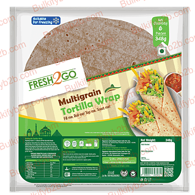 Fresh2go Whole wheat tortilla 6*58g