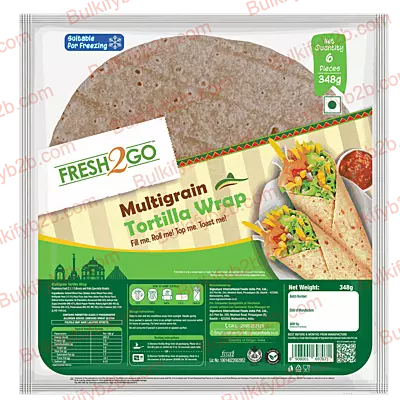 Fresh2go Whole wheat tortilla 6*58g